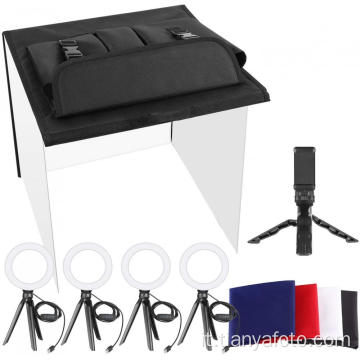 24&quot;x24&quot;x24&quot; Kit da studio per cellulare con sfondo sostituibile